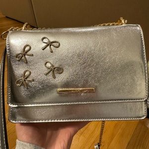 ALDO Silver Bag with Bows